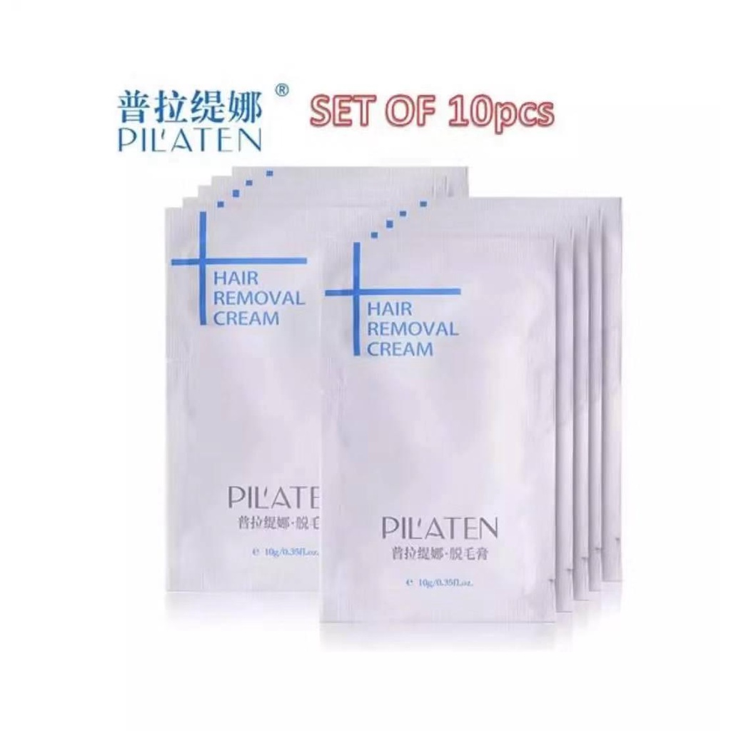 10 Pcs Pilaten Hair Removal Cream 10g Shopee Philippines