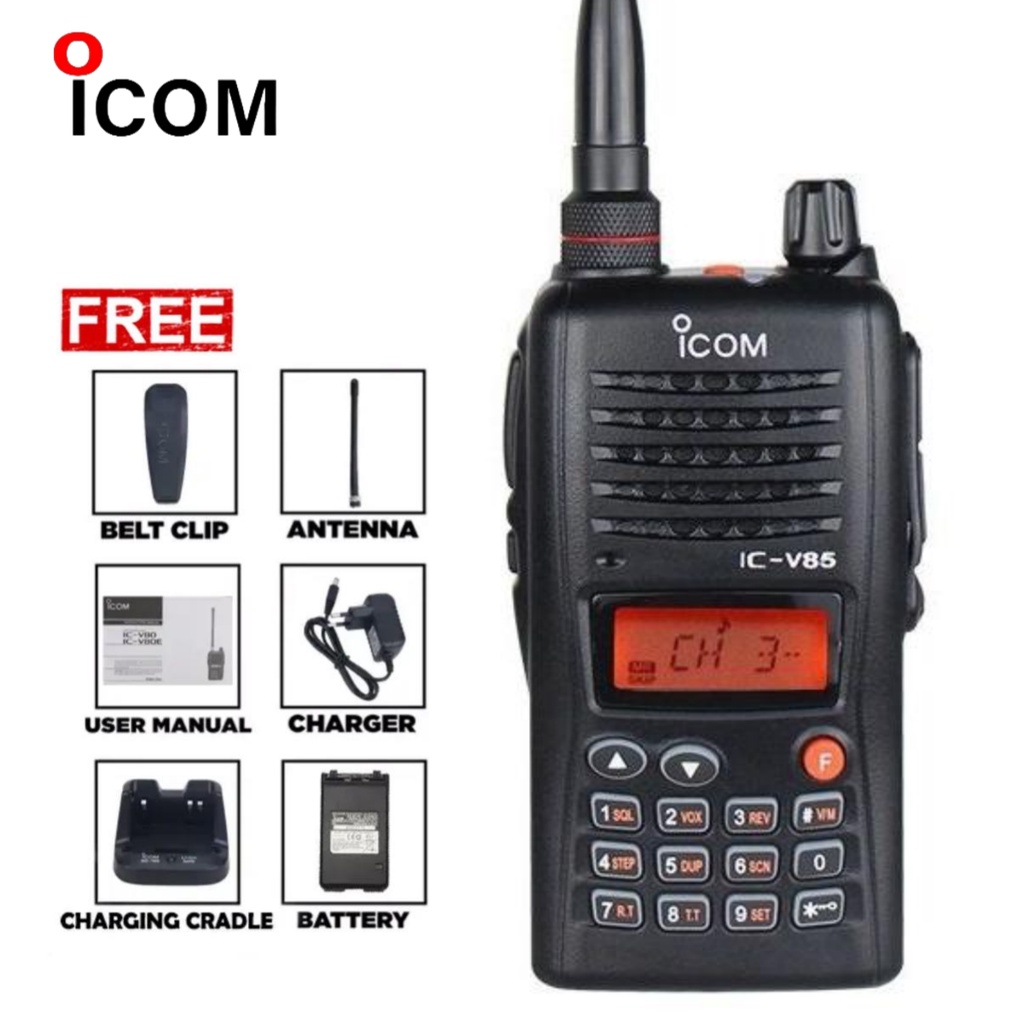 V85 Portable Walkie Talkie Long Range 7 Watts FM Two Way Radio