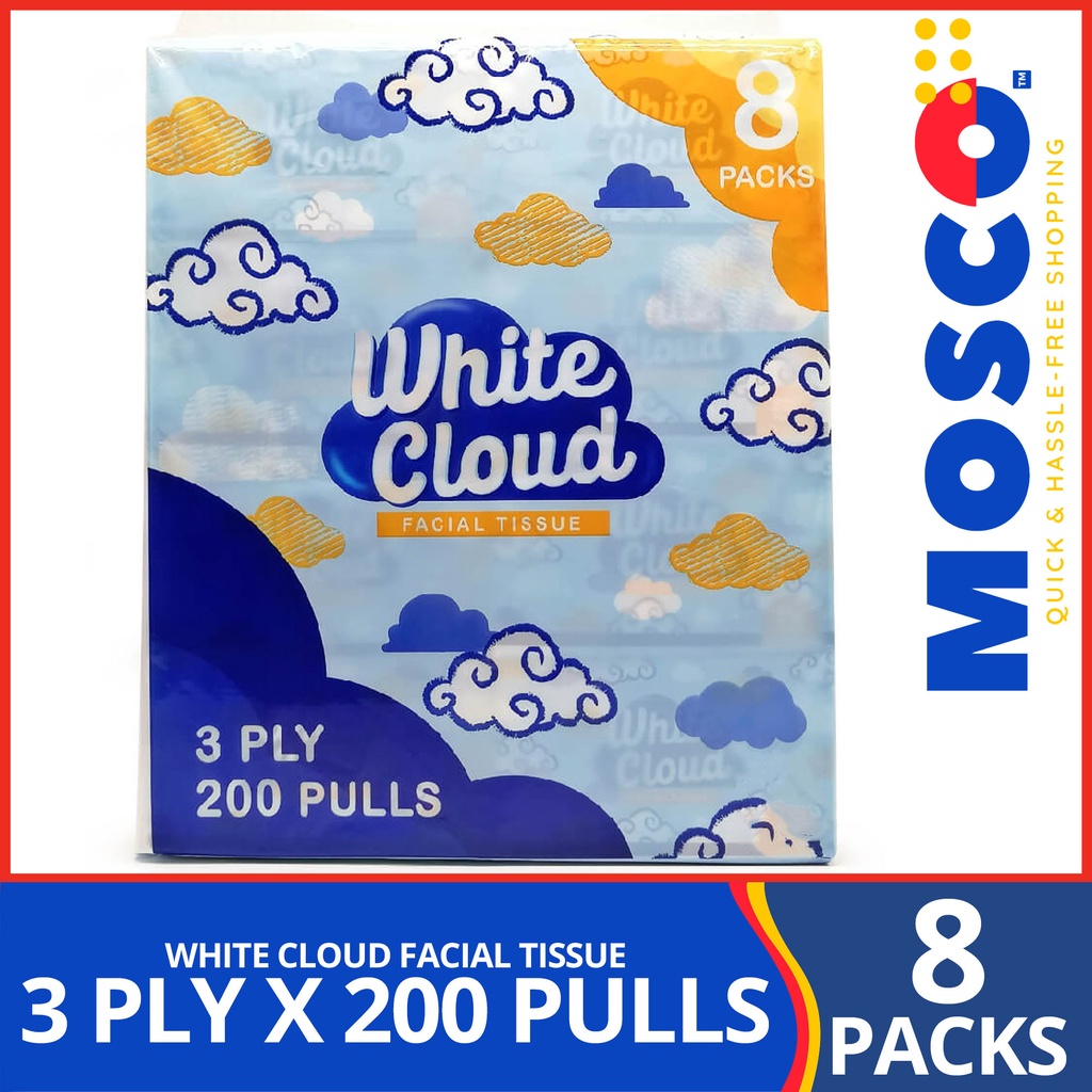 WHITE CLOUD 3Ply Facial Tissue 8s Shopee Philippines