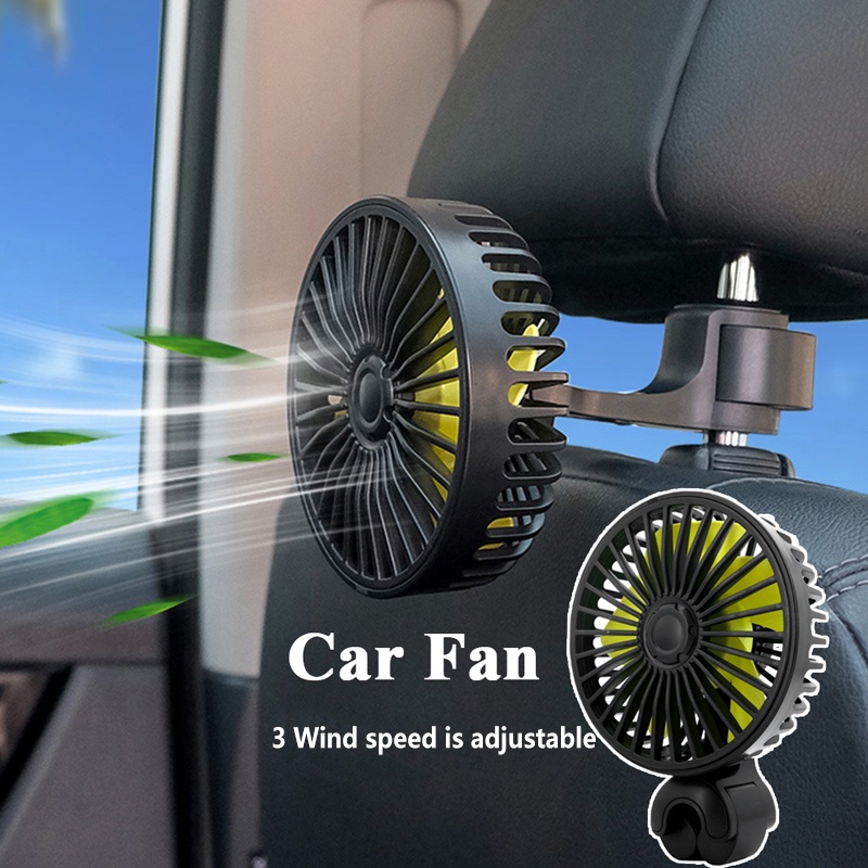 [READY STOCK] USB Car Fan Car Hook Back Seat Electric Fan Truck Cooling