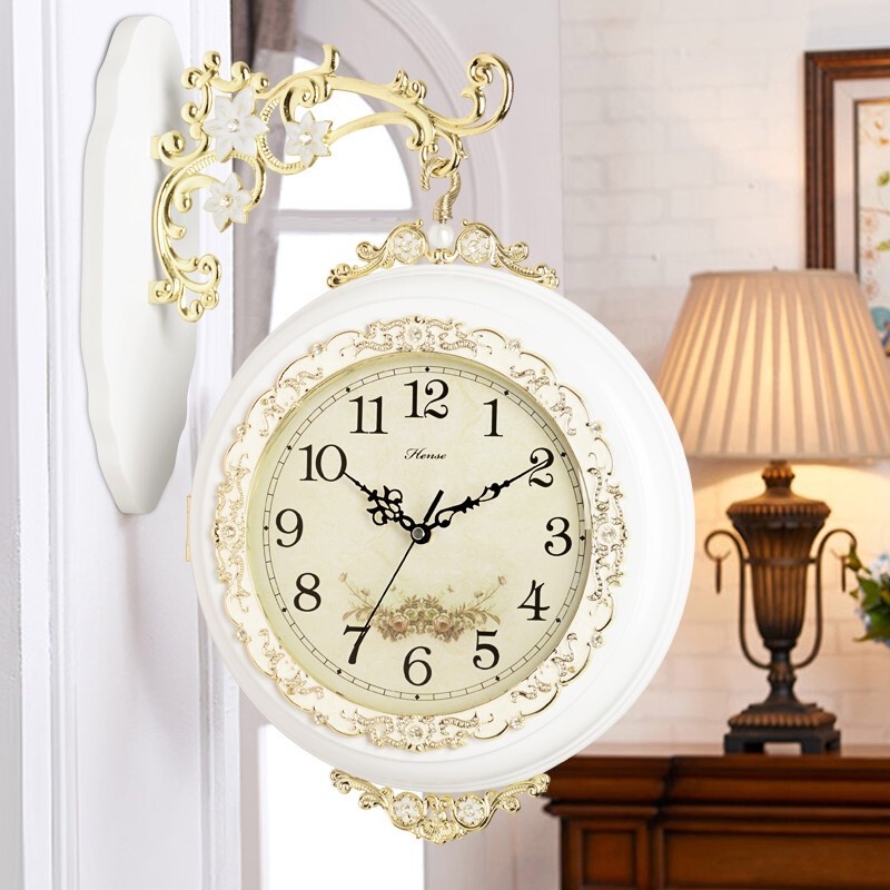 Living room clock Hanshi(Hense)Double-sided wall clock European-Style ...