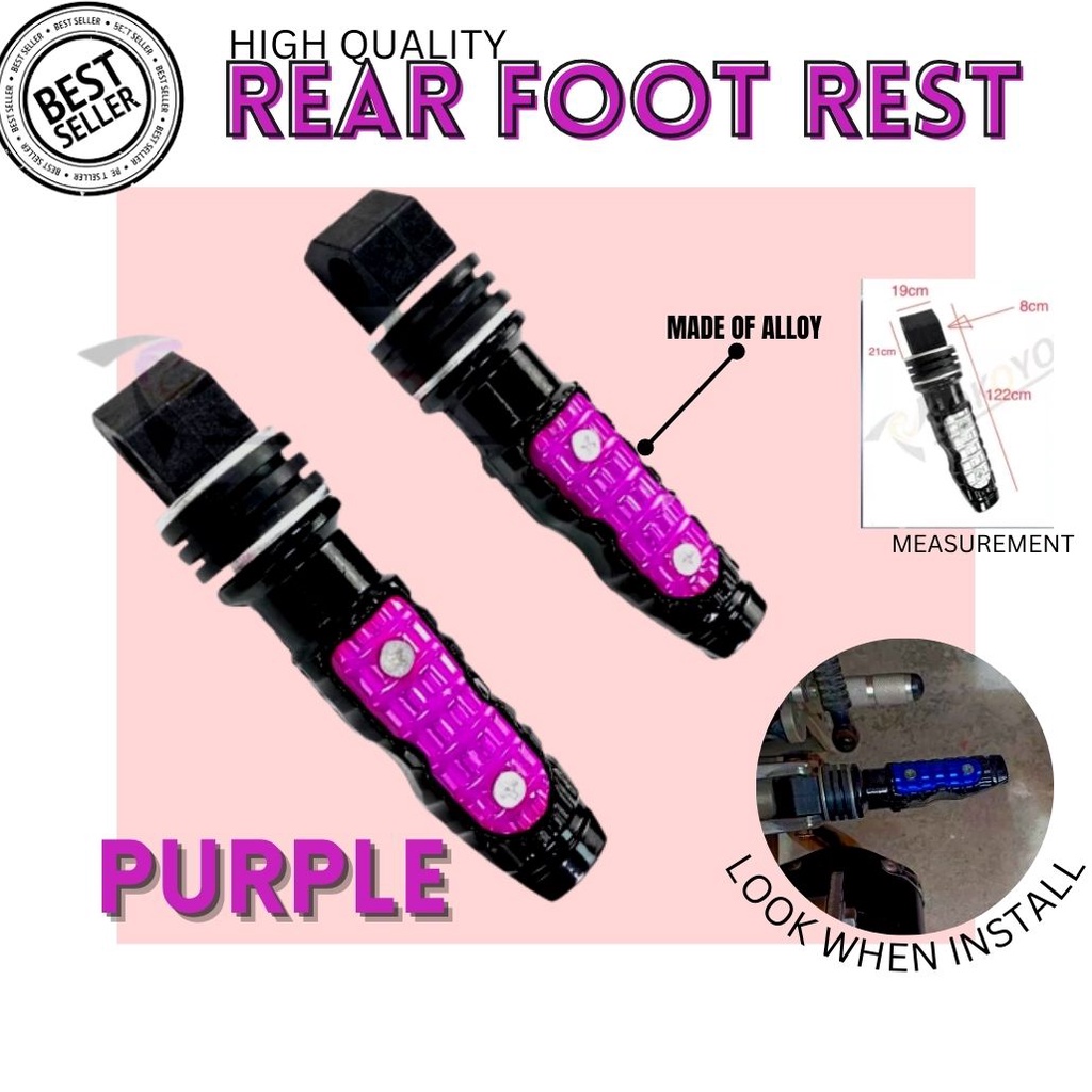 FOOT REST FOR MOTORCYCLE : HONDA BEAT CARB | PURPLE | REAR FOOT REST ...