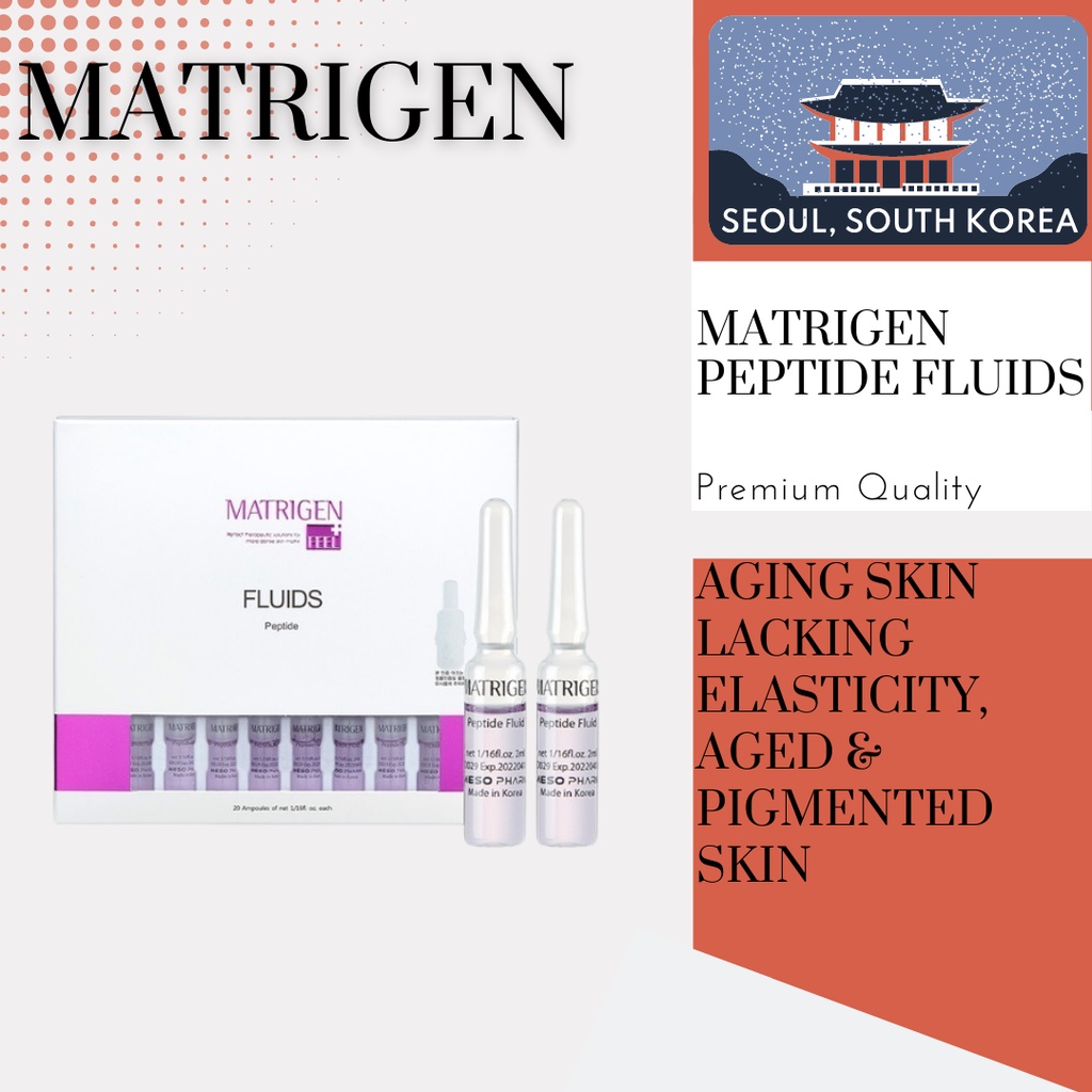 Matrigen Peptide Fluids SKIN CARE AMPOULE SET 2ML X 20EA | Shopee ...