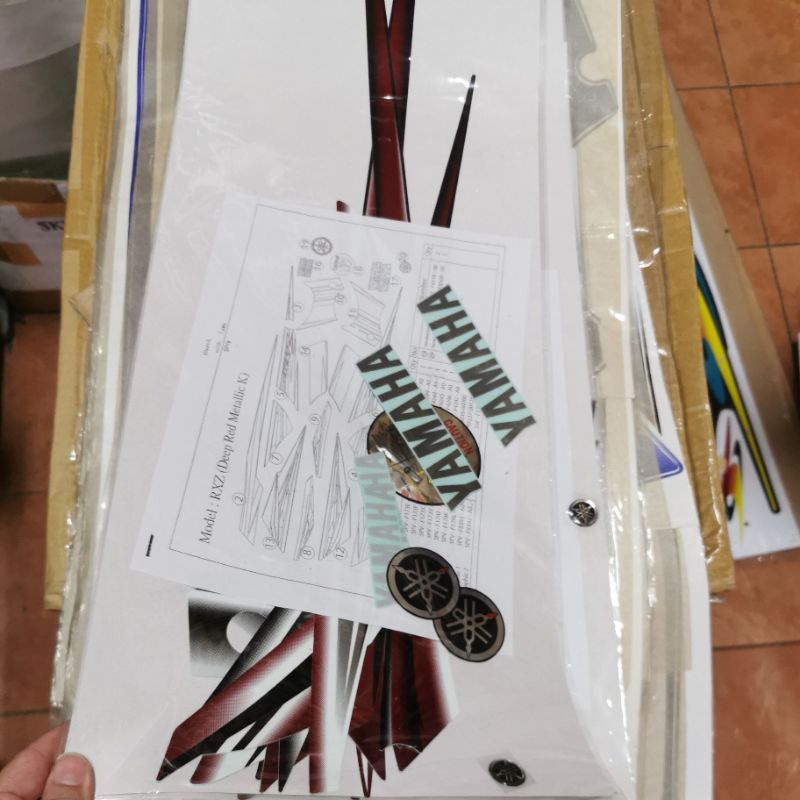MORITAKA STICKER RXZ SKALA MERAH BIRU HITAM NORMAL/MORITAKA/YAMAHA HLY ...