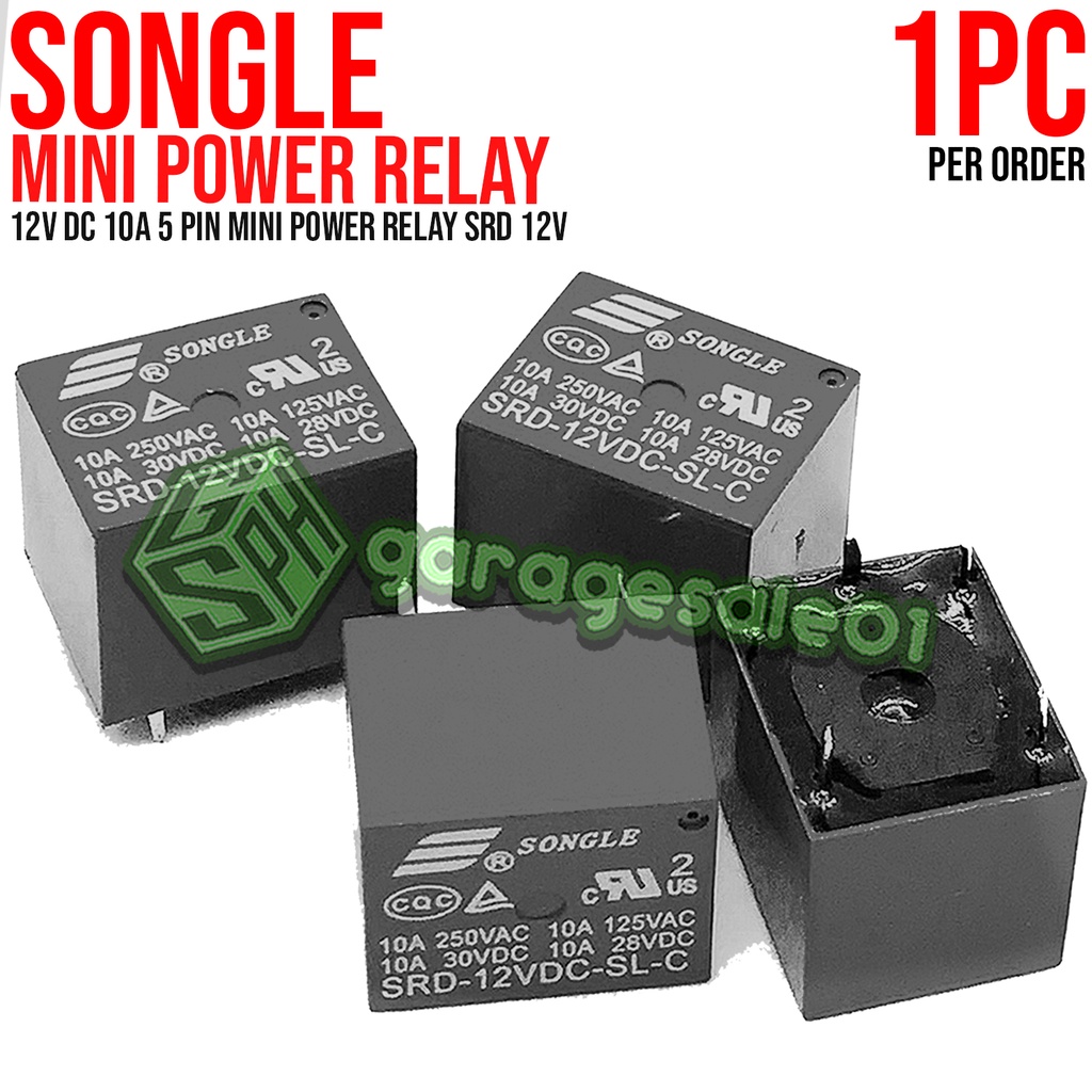 5 Pin Mini SPDT Relay 12V 10A 250V | Shopee Philippines