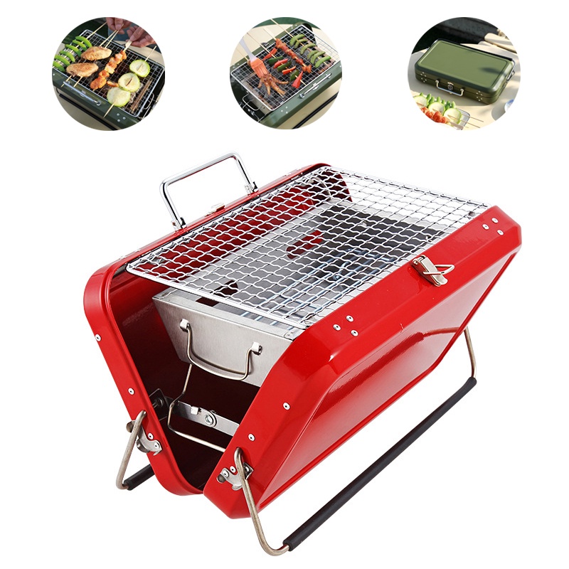 Folding Grill Charcoal Grill BBQ Outdoor Smoke BBQ Stainless Steel