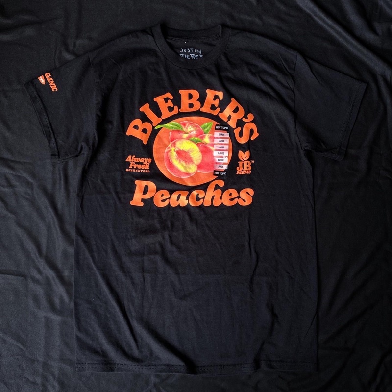 Justin BIEBER OFFICIAL BAND TShirt PEACHES Shopee Philippines