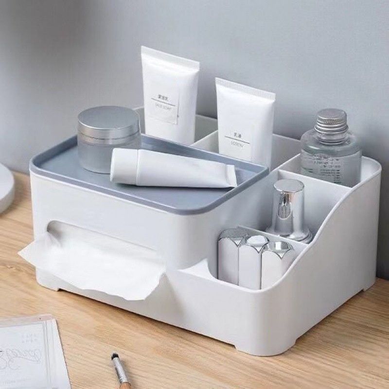 Tissue Storage Box Multifunctional Dustproof Plastic Storage Box with ...
