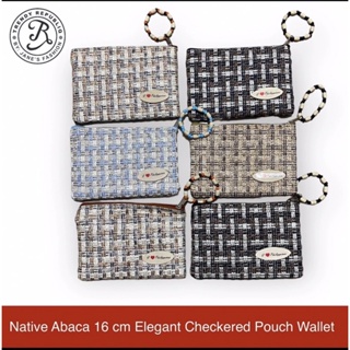 Native Abaca 12 cm Elegant Checkered Coin Purse Wallet Hand Made Perfect  for Giveaway, Gift and Souvenir