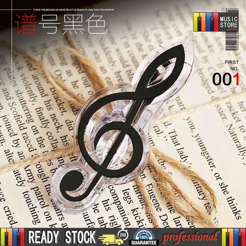 【Music Store】1pc Plastic Musical Note Letter Paper Clip Piano Sheet ...