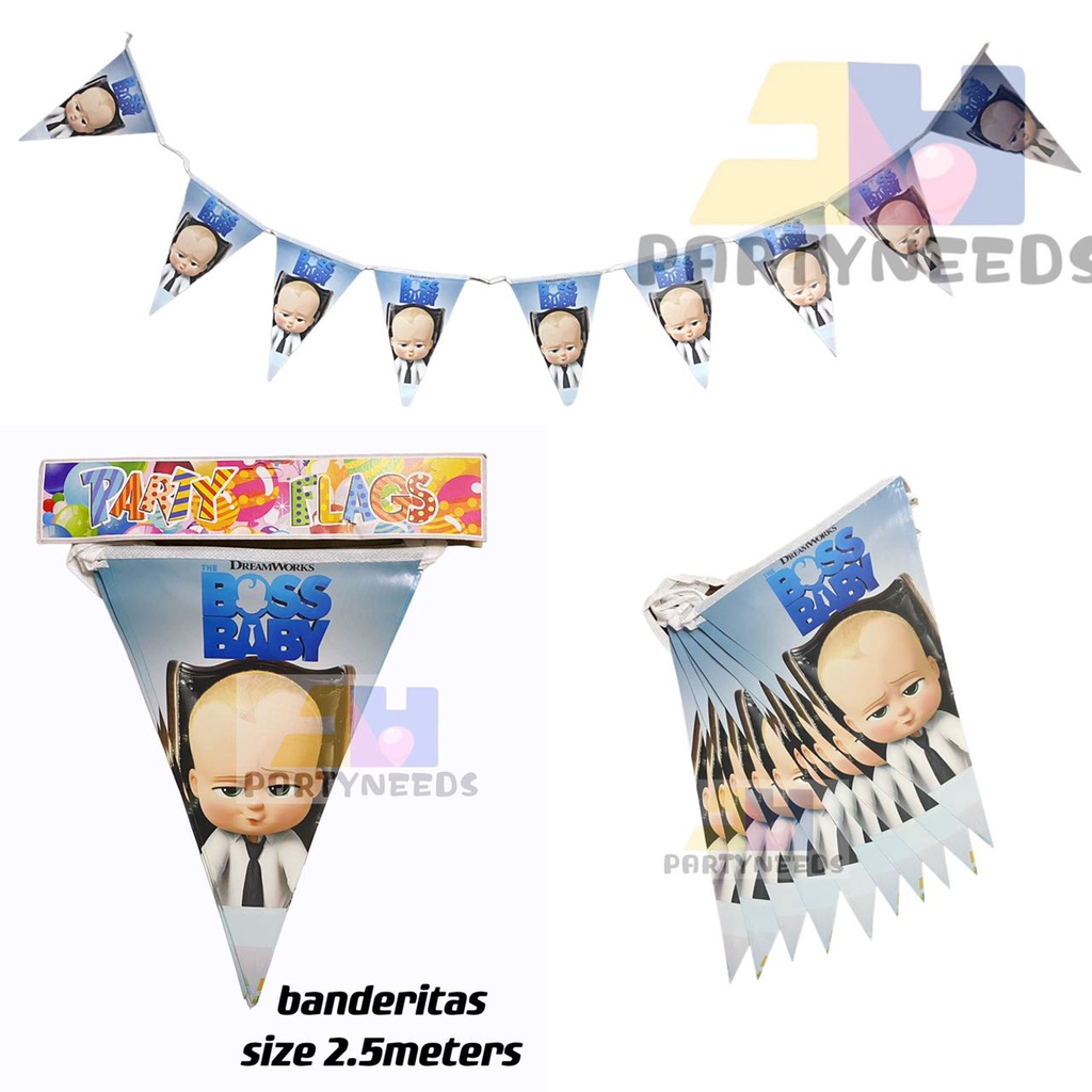 Cartoon Banderitas Paper Flag Birthday Party Pennant Banner Baby Shower ...