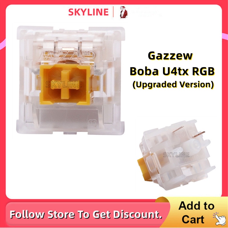 【In Stock】Gazzew Boba U4t U4tx RGB (Stock/Lubed)(Upgraded Version) Half