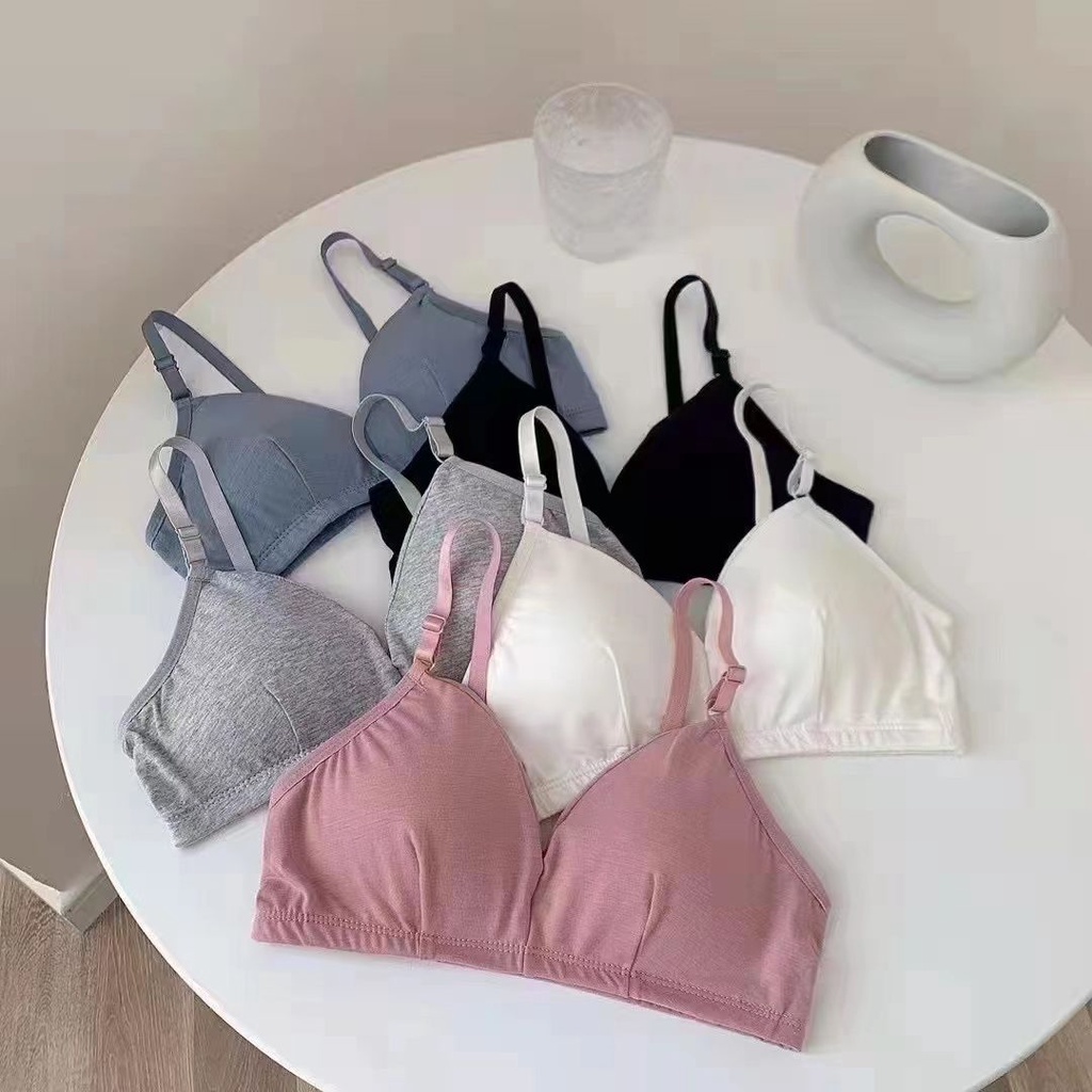 Ready Stock Girl Triangle Cup Bra Summer Thin Female Student Small ...