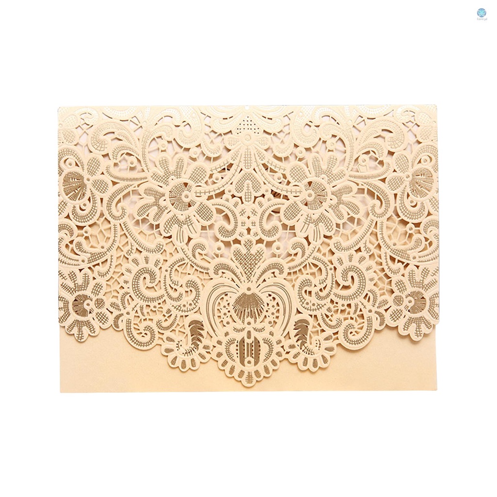 Fany 10PCS Hollow Out Wedding Invitations Cards with Envelopes For ...