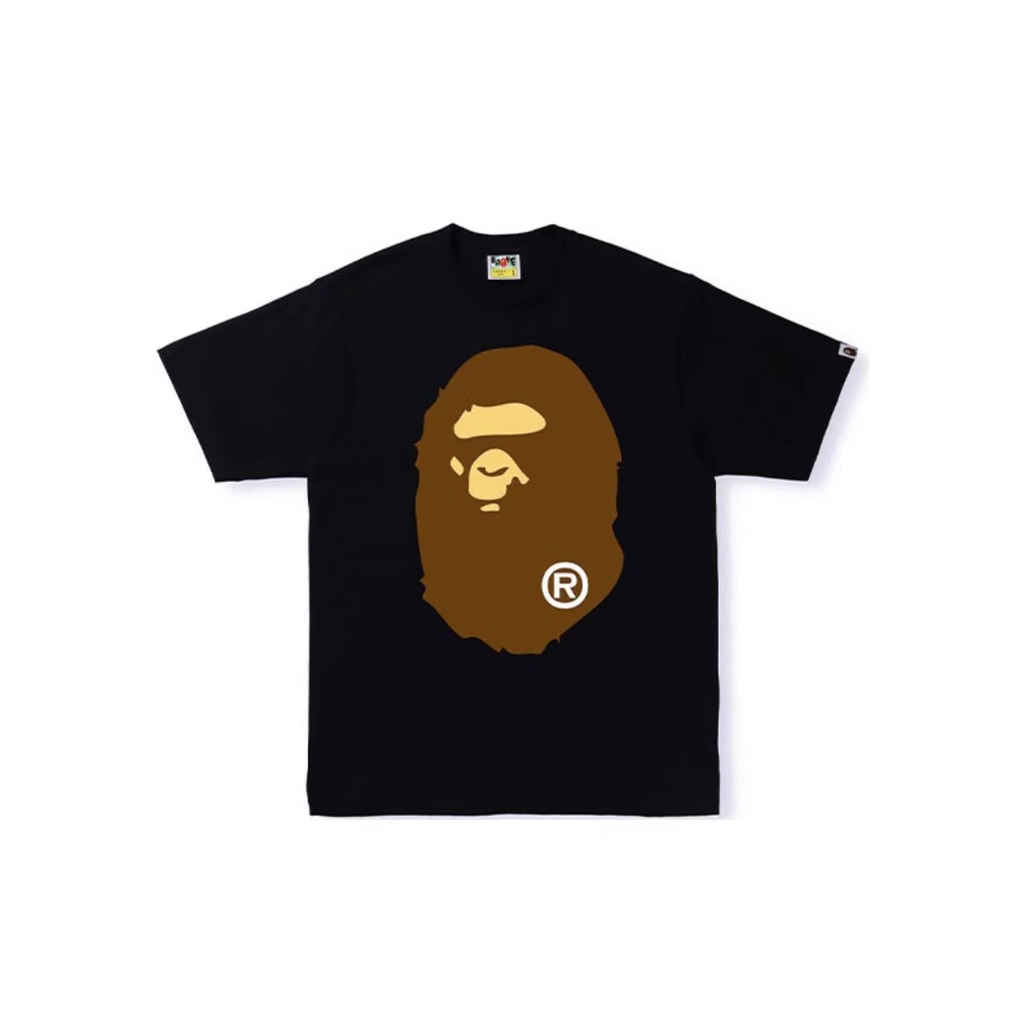 A BATHING APE Bape Shark Tee Ape-man initials print short-sleeved T