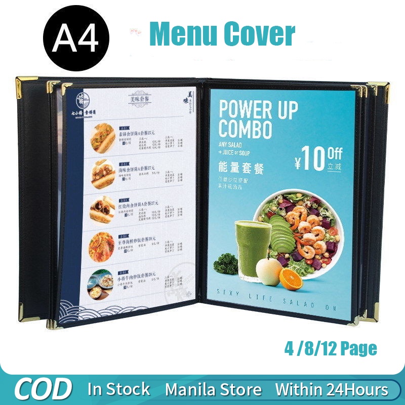 Transparent Restaurant Menu Covers For A4 Size Book Style Cafe Bar 10 Pages 20 View I3650706418