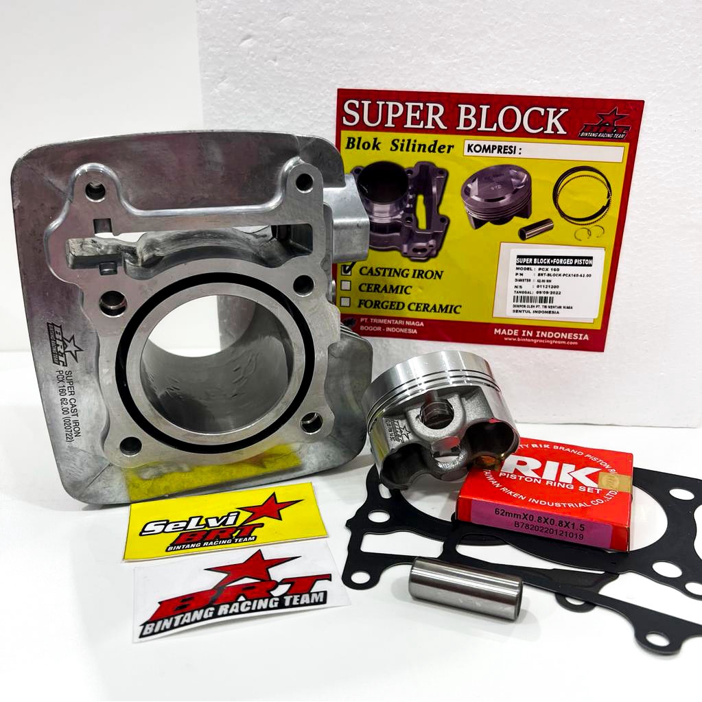 Block BOREUP & PISTON BRT VARIO 160 PCX 160 ADV 160 62mm 180 CC