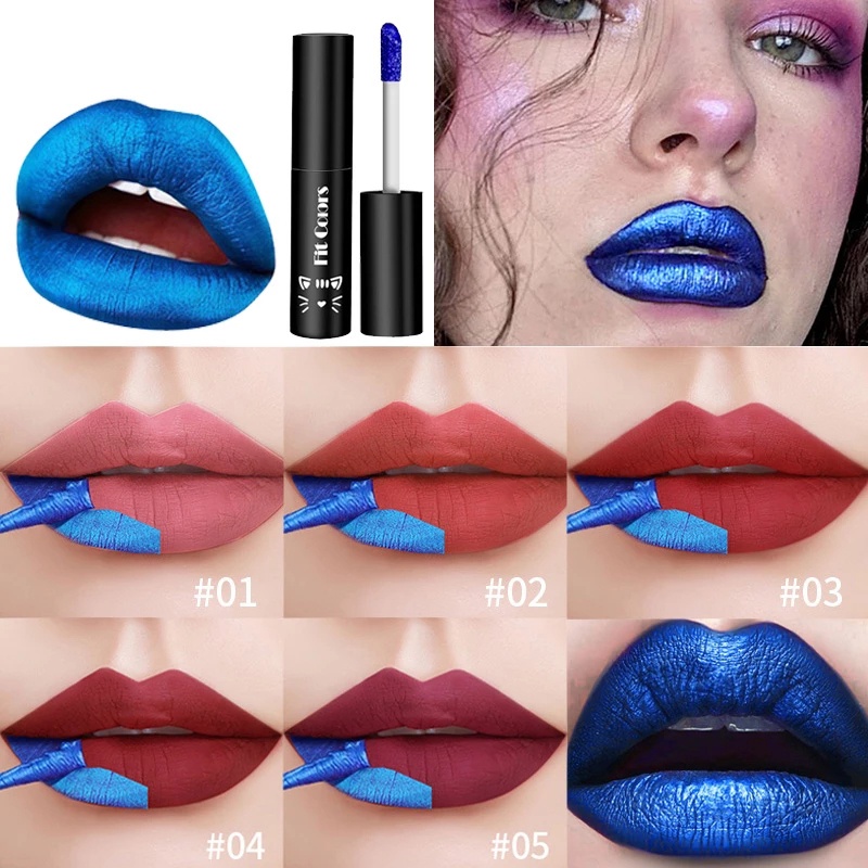 Fit Colors 5 Color Matte Matte Tear Lip Glaze Lipstick Creative Tear ...