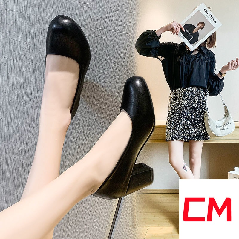 3546 Large Size Women's Shoes 45 Black Small Leather Women 44 Soft