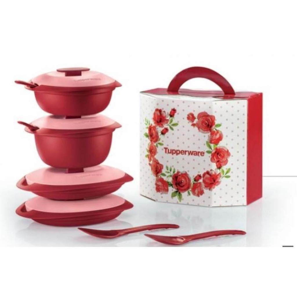 Tupperware Petit Royal Red Serving Set - 1 set | Shopee Philippines