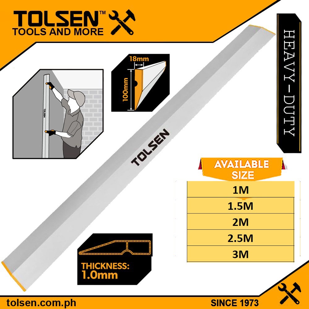 Tolsen Cement Aluminum Level For Plastering (1M) Shopee Philippines