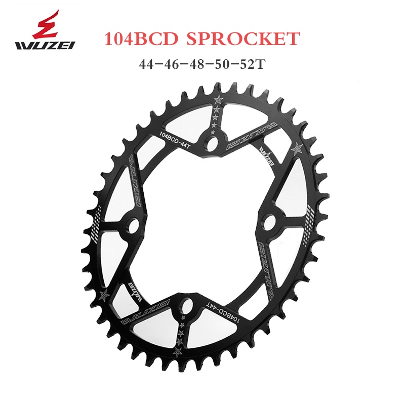 WUZEI 104BCD Round Shape Chainrings 30T 32T 34T 36T 38T 40T 42T 44T 46T ...