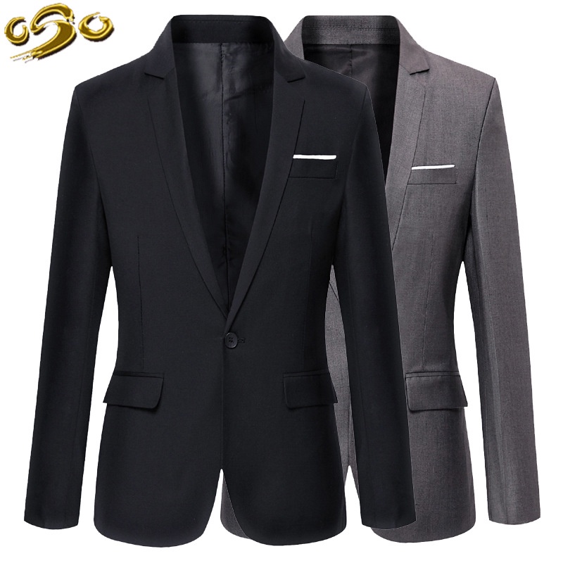 Men's casual suit, men's coat, suit, men's slim suit Shopee Philippines