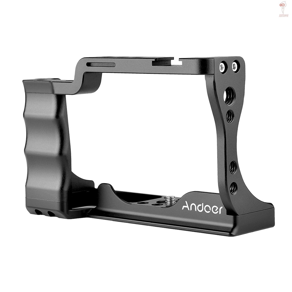 [XSTP] Andoer Camera Cage Aluminum Alloy with Cold Shoe Mount ...