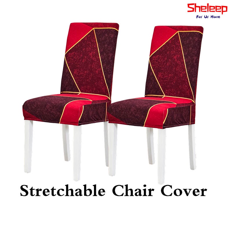 Sheleep Chair Cover Red Color 2/4/6pcs Universal Dining Chair Cover ...