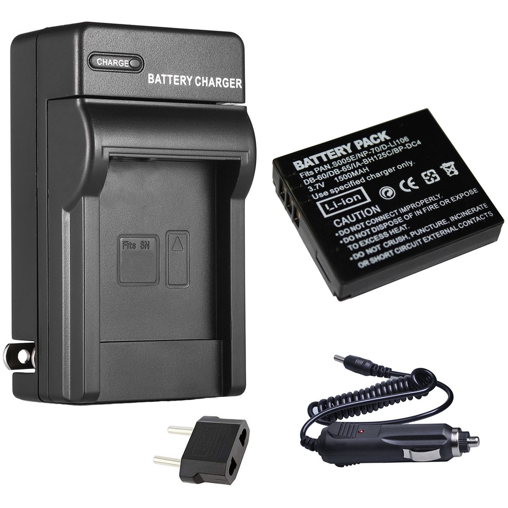 Battery + Charger For Panasonic Lumix Dmc-lx1, Dmc-lx2, Dmc-lx3, Dmc ...