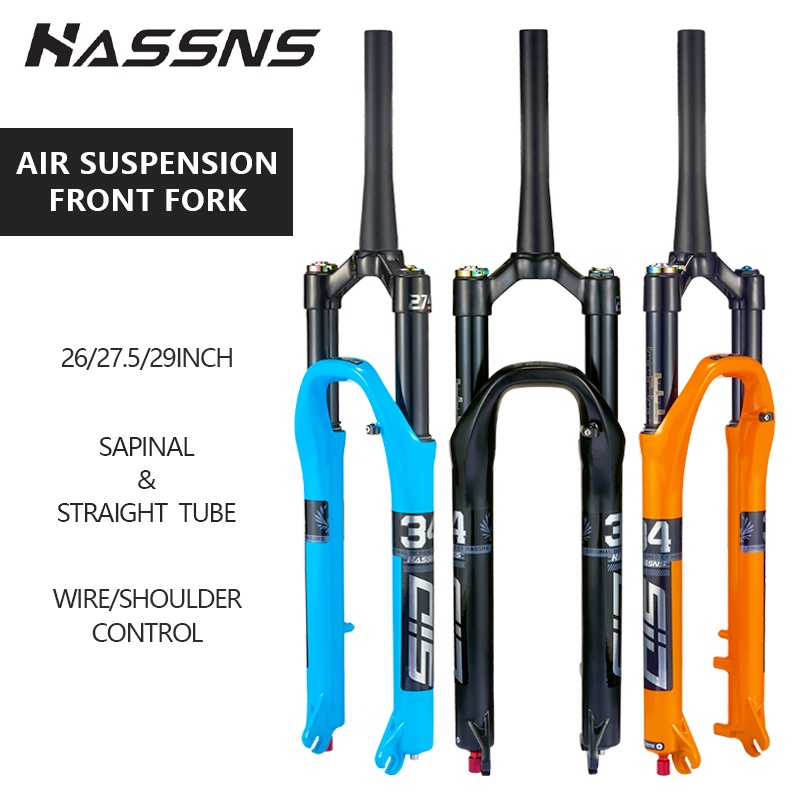 HASSNS Suspension bike fork 26 27.5 29er mtb bicycle For Bike Quick Release Straight tapered Mountain Fork Shopee Philippines