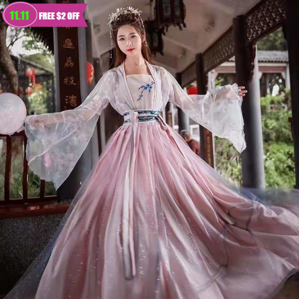 `ancient Hanfu Dress Folk Dance Costume Women Han Dynasty Princess