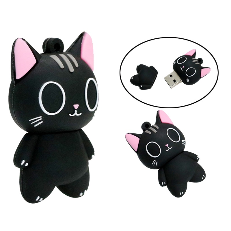 Usb Pendrive Cartoon Black Cat Usb Flash Drive et 4GB 8GB 16GB 32GB ...