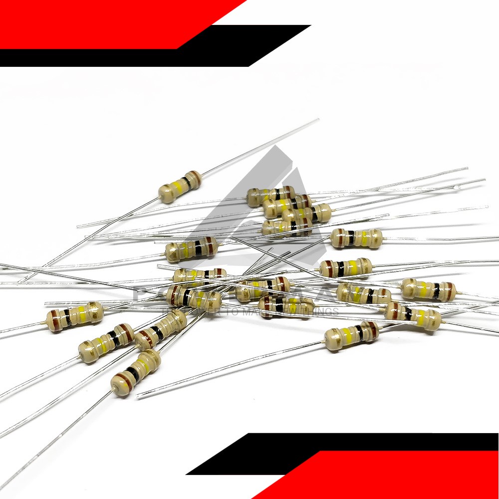 20pcs 100k ohms resistor 4 band 1/4w carbon film taiwan original 5 0