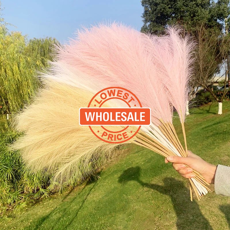 [Wholesale Price] 1PC 55cm Artificial Pampas Table Fluffy Fake Plants ...