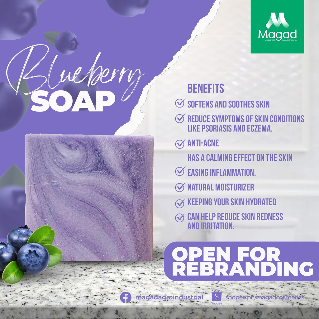 New BlueBerry Soap 70g.Open for Rebranding | Shopee Philippines
