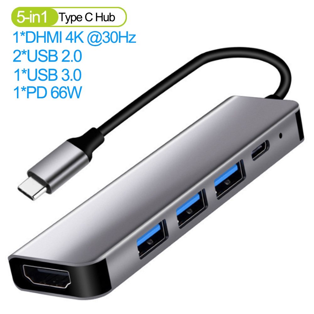 Type C Hub USB C Hub Adapter HDMI USB 3.0 USB C Dock Station RJ45 PD