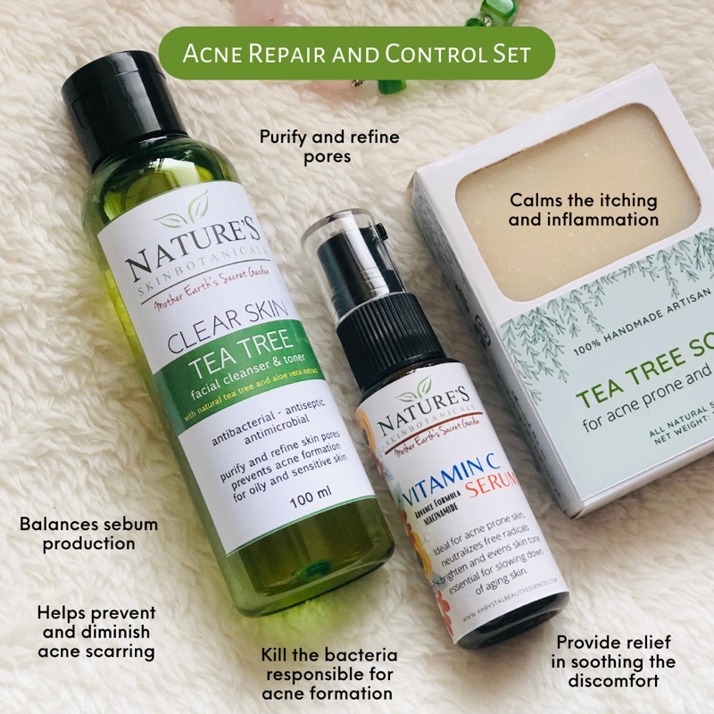Acne Set / Tea Tree Set (Acne Repair & Control Set | Nature's Skin ...