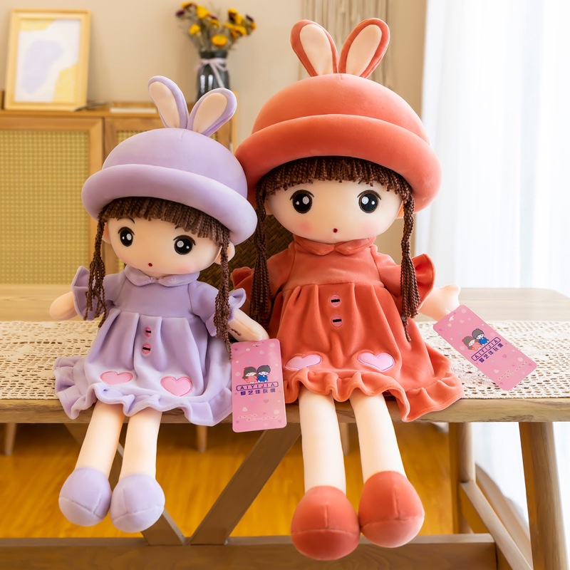 Creative Rabbit Princess Doll Plush Toy Cute Sweet Girl Birthday Gift ...