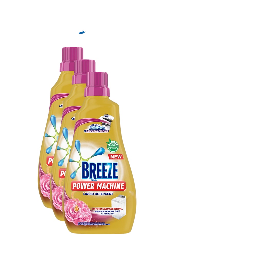 Breeze Liquid Detergent Powermachine with Rose Gold Perfume 980ML ...