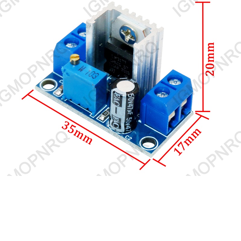 20 Pack LM317 Adjustable Voltage Regulator Module - DC-DC Buck Converter 1.2-37V 2.2A Max