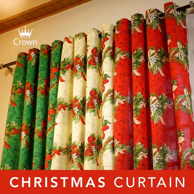 Christmas Design Ribbonette Ring Curtain Sold per Piece | Shopee ...