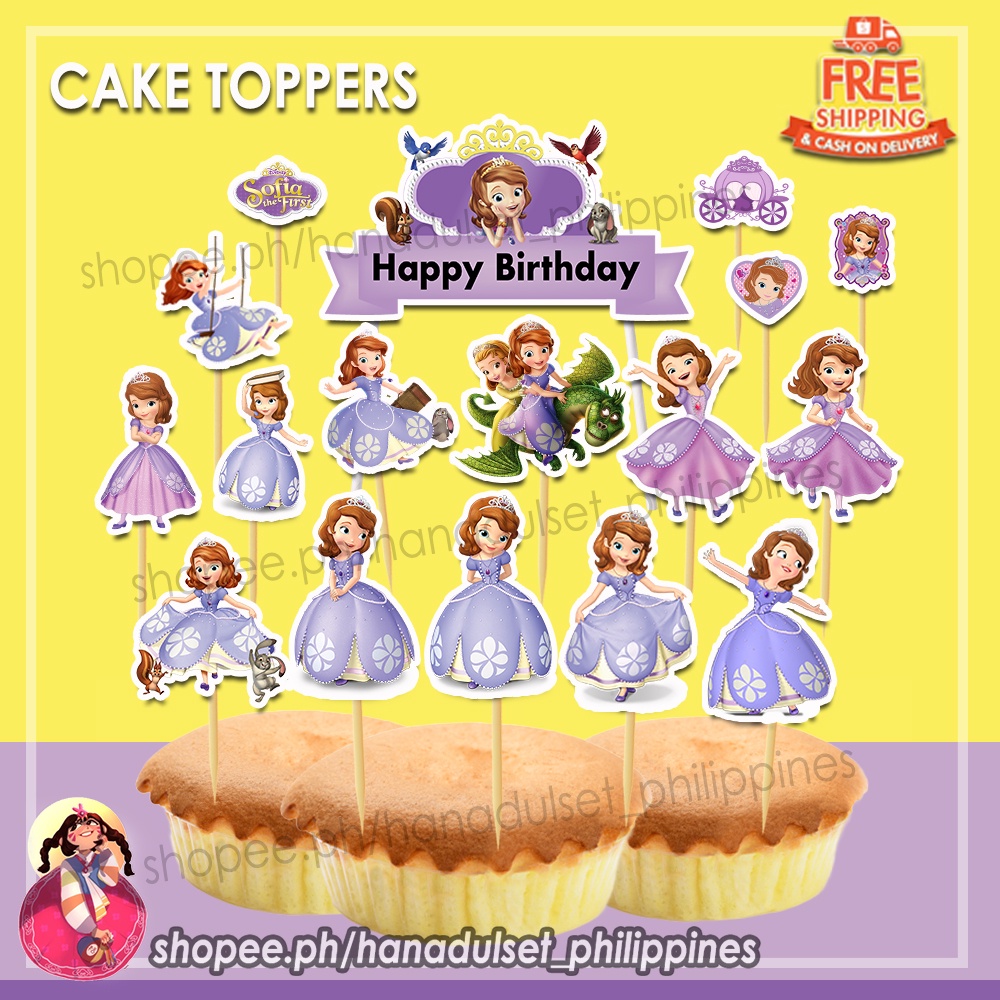 Sofia The First Topper | Cake Topper | Sofia cup cake toppers | Set ♥ ...