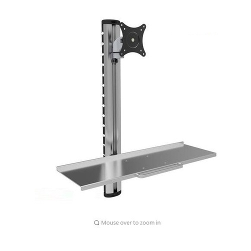 TV Mount Wall Foldable Ergonomic Aluminum Sit Stand Monitor+Keyboard