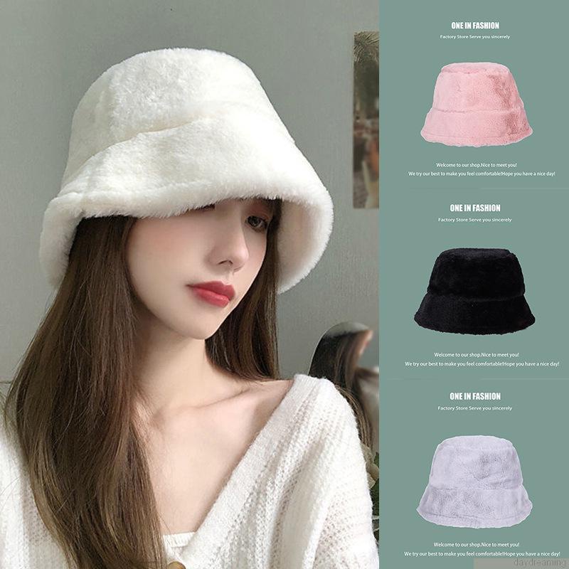 Women's Thermal Fleece Bucket Hat 5659cm Shopee Philippines