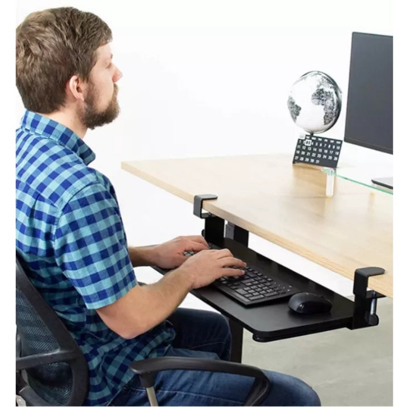 Keyboard extension board punch-free keyboard support slide rail desk ...