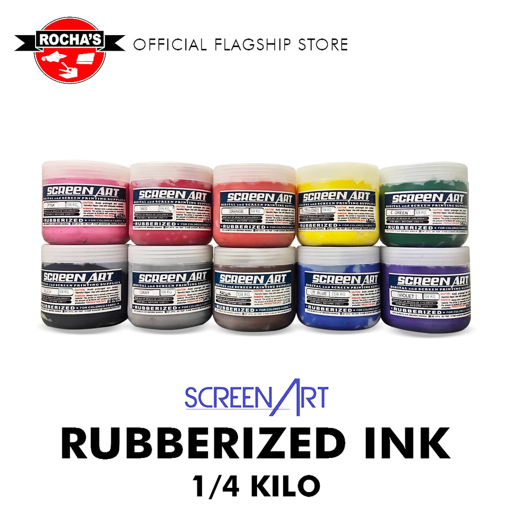 [SCREEN ART] Rubberized water-based Inks for silkscreen printing - 1/4 ...