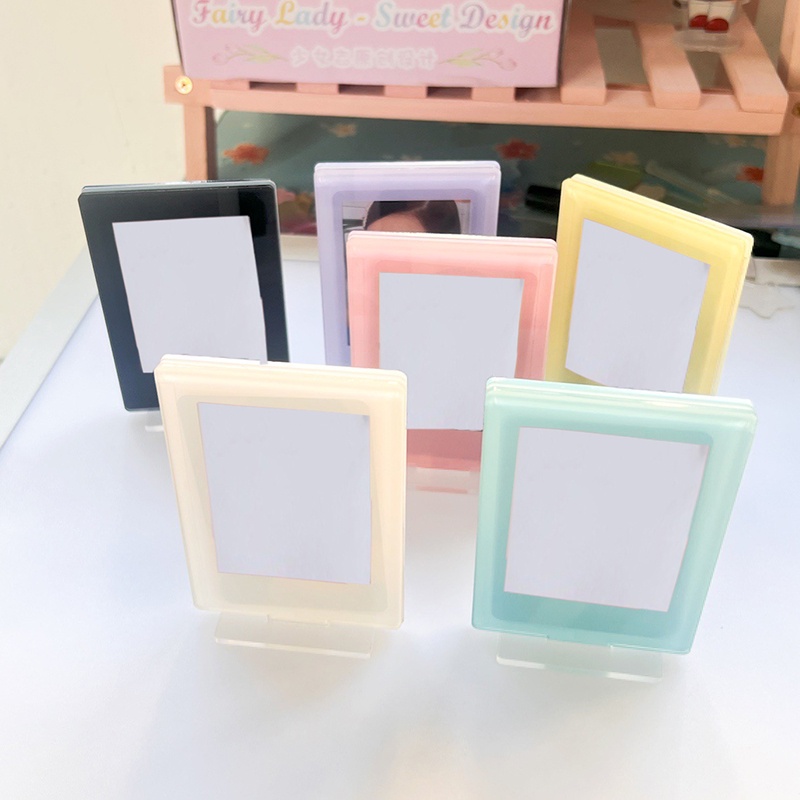 Creative home decoration mini solid color double-sided picture frame ...