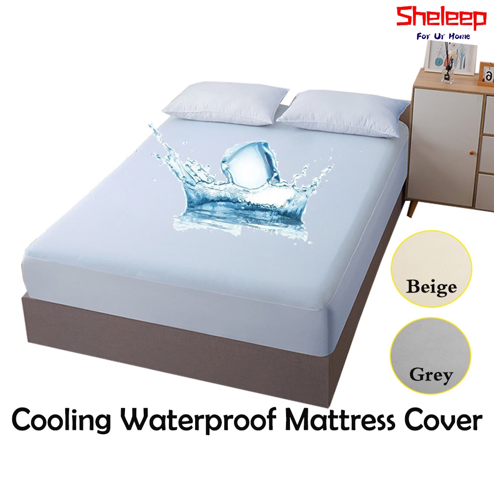 Sheleep Cooling Waterproof Mattress Protector with Cooling Fiber All