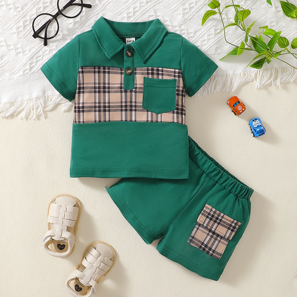 Mikrdoo 324Months Newborn Baby Boy 2PCS Short Sleeve Set / Toddler Boy